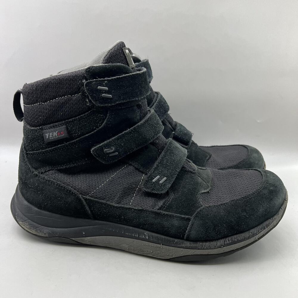 LL Bean Primaloft 200 Gram Snow Boots Men Size 12 Wide Black Winter Strap Shoes